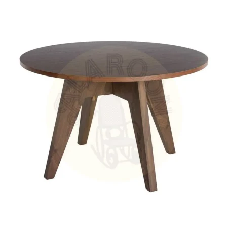 Mesa de comedor redonda en MDF con acabado efecto madera natural 120x120x75cm - Ixia - 617064IX - foto-secundaria-8
