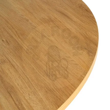 Mesa de comedor redonda en MDF revestida en melamina efecto madera natural 120x120x75cm - Ixia - 617065IX - foto-secundaria-3
