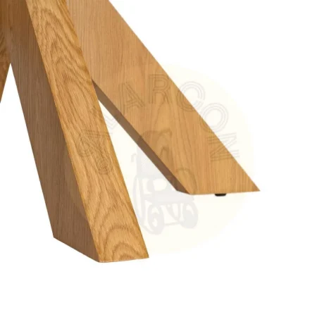 Mesa de comedor redonda en MDF revestida en melamina efecto madera natural 120x120x75cm - Ixia - 617065IX - foto-secundaria-5
