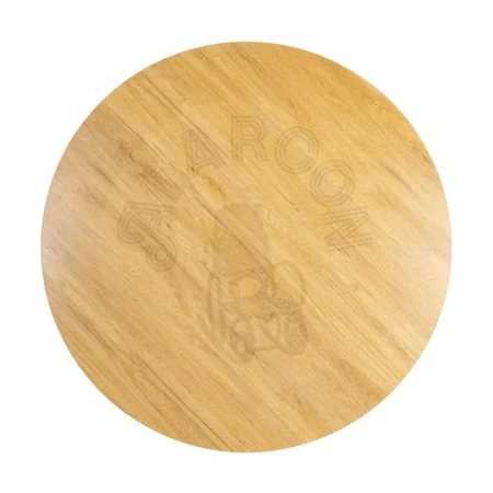 Mesa de comedor redonda en MDF revestida en melamina efecto madera natural 120x120x75cm - Ixia - 617065IX - foto-secundaria-6