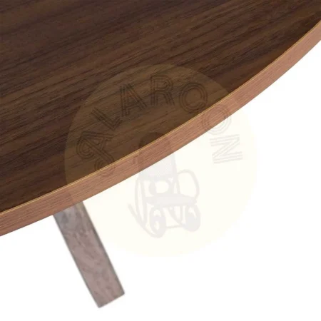 Mesa de comedor redonda en MDF efecto madera tablero 2,5cm 120x120x75cm - Ixia - 617066IX - foto-secundaria-1