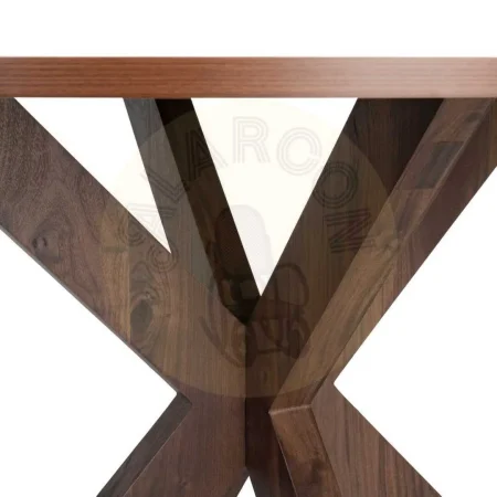 Mesa de comedor redonda en MDF efecto madera tablero 2,5cm 120x120x75cm - Ixia - 617066IX - foto-secundaria-2