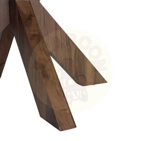 Mesa de comedor redonda en MDF efecto madera tablero 2,5cm 120x120x75cm - Ixia - 617066IX - foto-secundaria-5