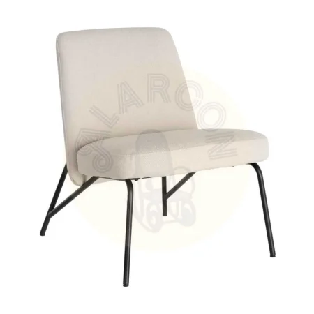 Sillón crema estructura metálica tapizado en tejido contract 62x70.50x76cm - Ixia - 617067IX - foto-secundaria-10