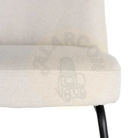 Sillón crema estructura metálica tapizado en tejido contract 62x70.50x76cm - Ixia - 617067IX - foto-secundaria-4