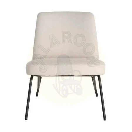 Sillón crema estructura metálica tapizado en tejido contract 62x70.50x76cm - Ixia - 617067IX - foto-secundaria-5