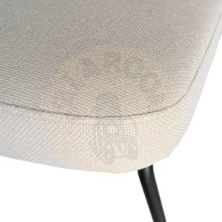 Sillón crema estructura metálica tapizado en tejido contract 62x70.50x76cm - Ixia - 617067IX - foto-secundaria-6