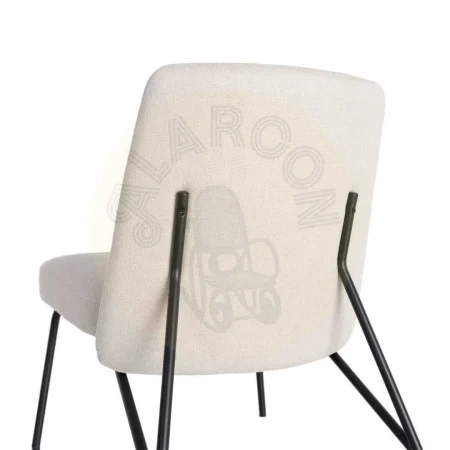 Sillón crema estructura metálica tapizado en tejido contract 62x70.50x76cm - Ixia - 617067IX - foto-secundaria-8