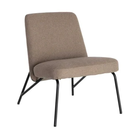 Sillón caqui en metal y tejido contract con relleno de espuma 62x70.50x76cm - Ixia - 617068IX - foto-blanco