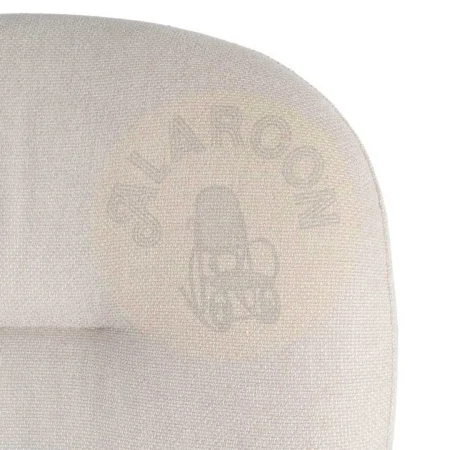 Sillón tapizado crema con estructura metálica y tejido contract 59x78x73cm - Ixia - 617070IX - foto-secundaria-2