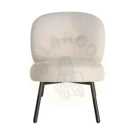 Sillón tapizado crema con estructura metálica y tejido contract 59x78x73cm - Ixia - 617070IX - foto-secundaria-5