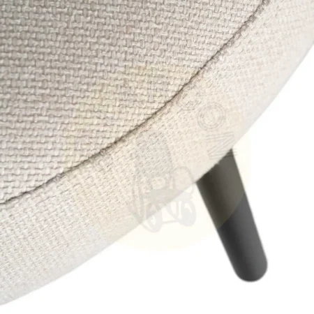 Sillón tapizado crema con estructura metálica y tejido contract 59x78x73cm - Ixia - 617070IX - foto-secundaria-6