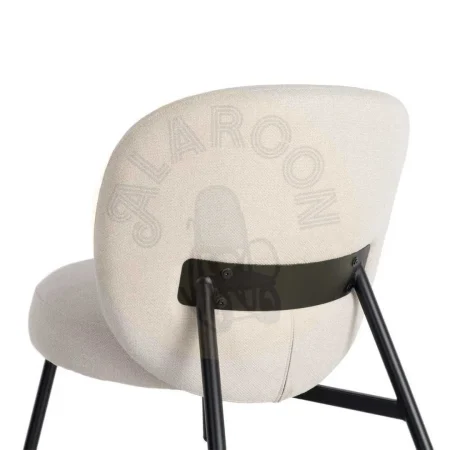Sillón tapizado crema con estructura metálica y tejido contract 59x78x73cm - Ixia - 617070IX - foto-secundaria-8
