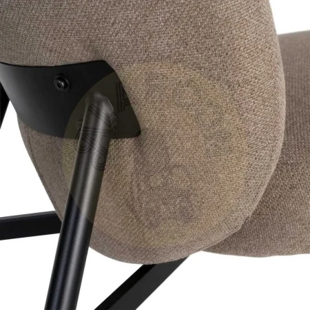 Sillón caqui con estructura metálica y tejido contract relleno de espuma 59x78x73cm - Ixia - 617071IX - foto-secundaria-1