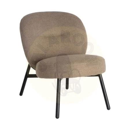 Sillón caqui con estructura metálica y tejido contract relleno de espuma 59x78x73cm - Ixia - 617071IX - foto-secundaria-10