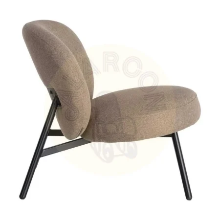 Sillón caqui con estructura metálica y tejido contract relleno de espuma 59x78x73cm - Ixia - 617071IX - foto-secundaria-3