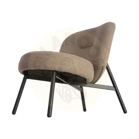 Sillón caqui con estructura metálica y tejido contract relleno de espuma 59x78x73cm - Ixia - 617071IX - foto-secundaria-7