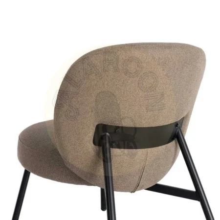 Sillón caqui con estructura metálica y tejido contract relleno de espuma 59x78x73cm - Ixia - 617071IX - foto-secundaria-8