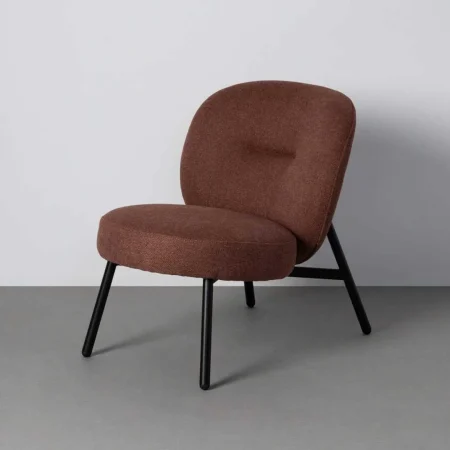 Sillón de estructura metálica y tejido color cobre 59x78x73cm - Ixia - 617072IX - foto-blanco