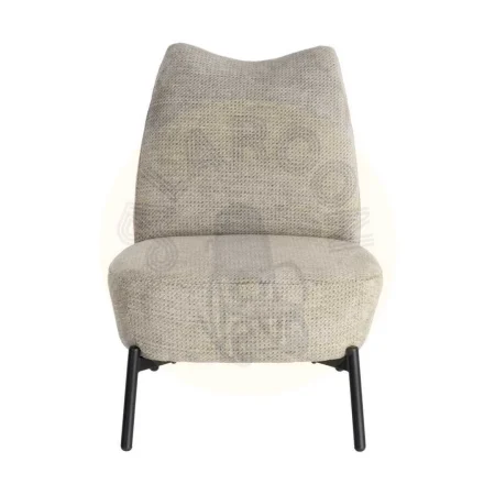 Sillón jaspeado crema con estructura de metal y tapizado en tejido 61x77x82cm - Ixia - 617073IX - foto-secundaria-4