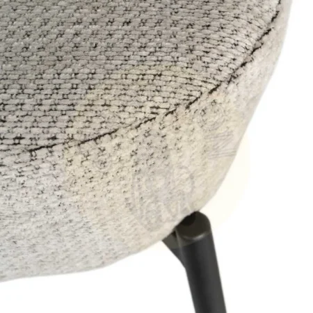 Sillón jaspeado crema con estructura de metal y tapizado en tejido 61x77x82cm - Ixia - 617073IX - foto-secundaria-5