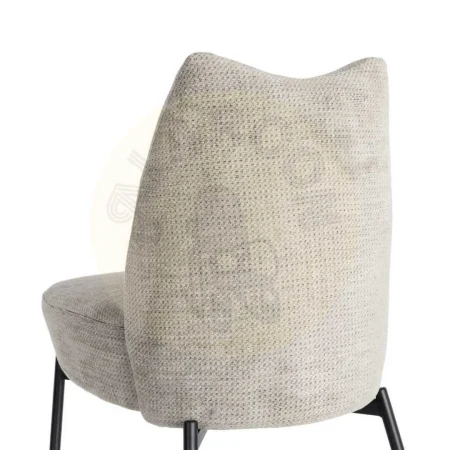 Sillón jaspeado crema con estructura de metal y tapizado en tejido 61x77x82cm - Ixia - 617073IX - foto-secundaria-7