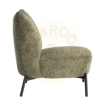 Sillón jaspeado verde con estructura metálica y tapizado en tejido 61x77x82cm - Ixia - 617074IX - foto-secundaria-2