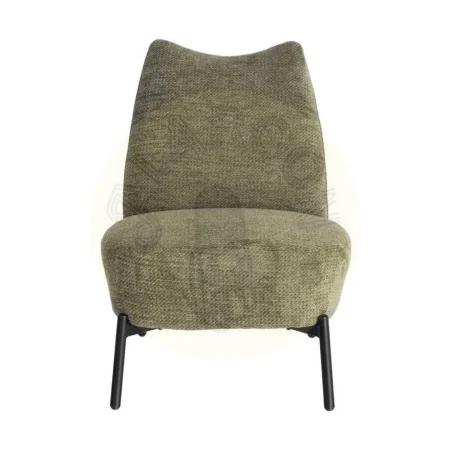 Sillón jaspeado verde con estructura metálica y tapizado en tejido 61x77x82cm - Ixia - 617074IX - foto-secundaria-4