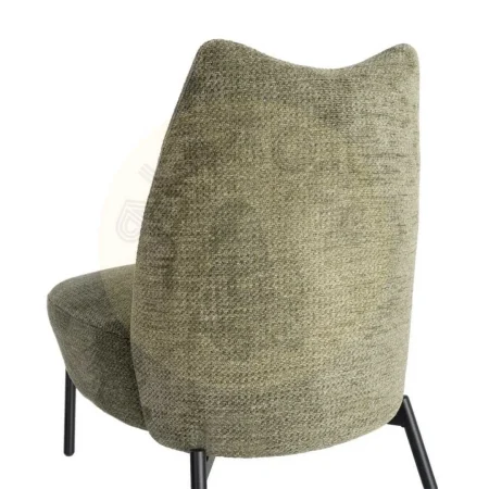 Sillón jaspeado verde con estructura metálica y tapizado en tejido 61x77x82cm - Ixia - 617074IX - foto-secundaria-7