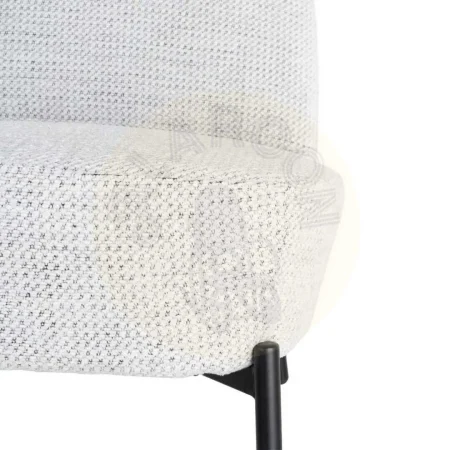 Sillón jaspeado blanco y negro estructura de hierro tapizado 100% poliéster 61x77x82cm - Ixia - 617075IX - foto-secundaria-2