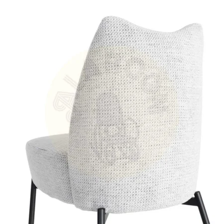Sillón jaspeado blanco y negro estructura de hierro tapizado 100% poliéster 61x77x82cm - Ixia - 617075IX - foto-secundaria-6