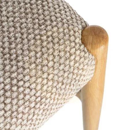 Silla metal con respaldo de símil piel y tapizado en tejido de algodón natural beige 50x50x81.50cm - Ixia - 617076IX - foto-secundaria-7