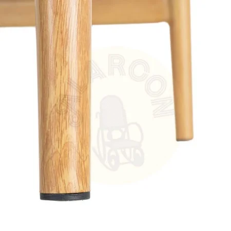 Silla metal con respaldo de símil piel y tapizado en tejido de algodón natural beige 50x50x81.50cm - Ixia - 617076IX - foto-secundaria-8