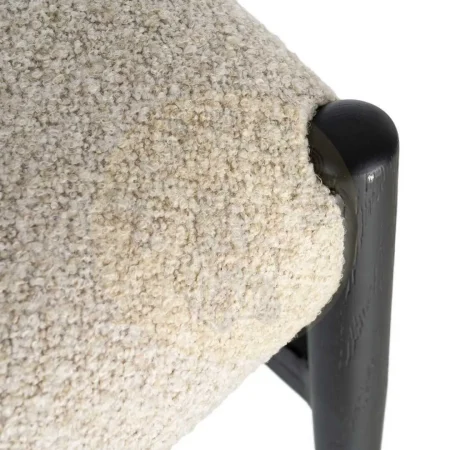 Silla de metal blanco y negro con respaldo en símil piel y tapizado de algodón 50x50x81.50cm - Ixia - 617077IX - foto-secundaria-7