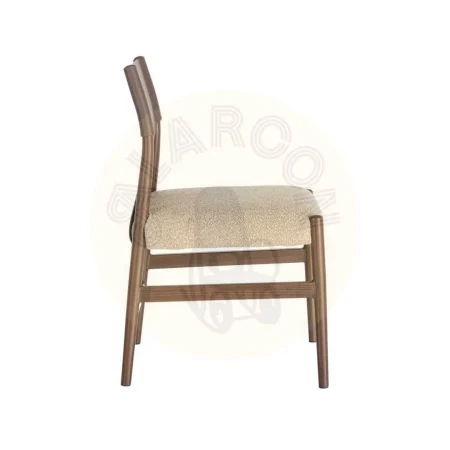 Silla de metal y tejido efecto símil piel marrón taupe con relleno foam 50x50x81.50cm - Ixia - 617078IX - foto-secundaria-3