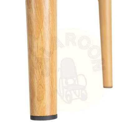Silla con brazos de metal respaldo en símil piel tapizada en algodón natural beige 50x50x81.50cm - Ixia - 617080IX - foto-secundaria-8