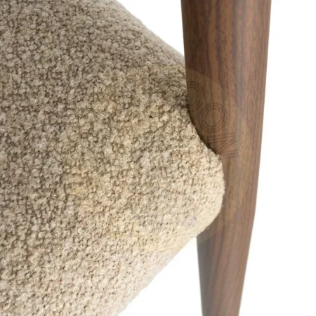 Silla con brazos de metal y respaldo símil piel marrón taupe 50x50x81.50cm - Ixia - 617081IX - foto-secundaria-7
