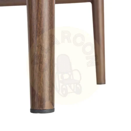 Silla con brazos de metal y respaldo símil piel marrón taupe 50x50x81.50cm - Ixia - 617081IX - foto-secundaria-8