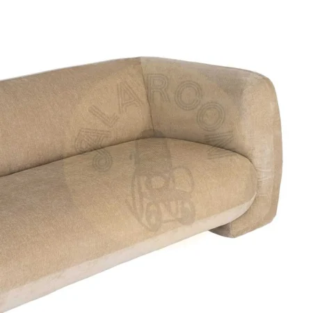Sofá 3 plazas tapizado en tejido 100% poliéster beige 226x94x73cm - Ixia - 617082IX - foto-secundaria-2