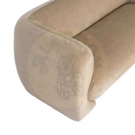 Sofá 3 plazas tapizado en tejido 100% poliéster beige 226x94x73cm - Ixia - 617082IX - foto-secundaria-3