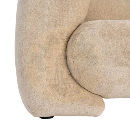 Sofá 3 plazas tapizado en tejido 100% poliéster beige 226x94x73cm - Ixia - 617082IX - foto-secundaria-5