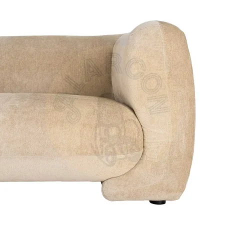 Sofá 3 plazas tapizado en tejido 100% poliéster beige 226x94x73cm - Ixia - 617082IX - foto-secundaria-6