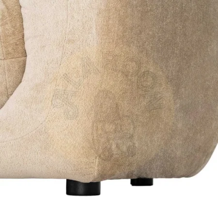 Sofá 3 plazas tapizado en tejido 100% poliéster beige 226x94x73cm - Ixia - 617082IX - foto-secundaria-7