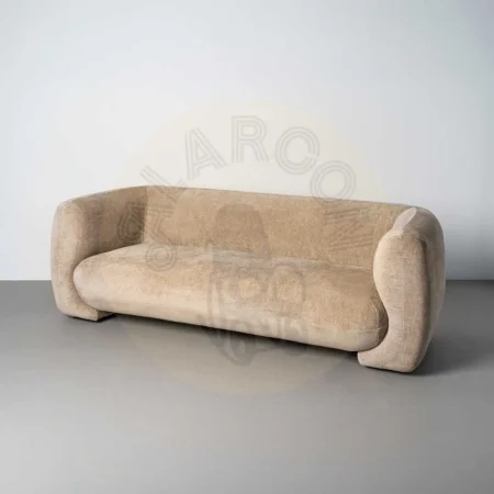 Sofá 3 plazas tapizado en tejido 100% poliéster color taupe 226x94x73cm - Ixia - 617083IX - foto-secundaria-10
