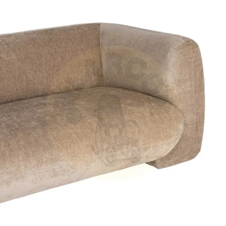 Sofá 3 plazas tapizado en tejido 100% poliéster color taupe 226x94x73cm - Ixia - 617083IX - foto-secundaria-2