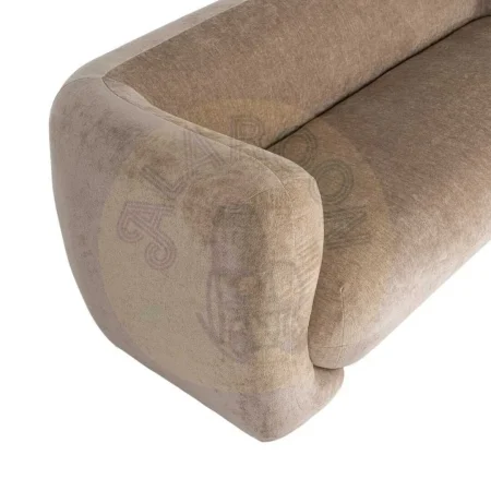 Sofá 3 plazas tapizado en tejido 100% poliéster color taupe 226x94x73cm - Ixia - 617083IX - foto-secundaria-3