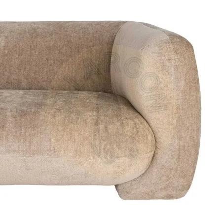 Sofá 3 plazas tapizado en tejido 100% poliéster color taupe 226x94x73cm - Ixia - 617083IX - foto-secundaria-4