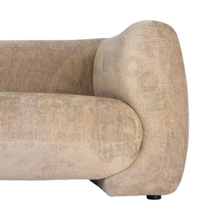 Sofá 3 plazas tapizado en tejido 100% poliéster color taupe 226x94x73cm - Ixia - 617083IX - foto-secundaria-6