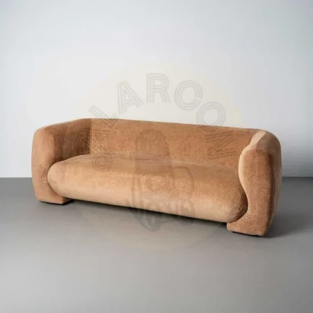 Sofá 3 plazas tapizado en tejido 100% poliéster color salmón 226x94x73cm - Ixia - 617084IX - foto-secundaria-10