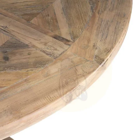 Mesa de comedor cuadrada en madera de pino reciclada con tablero de 4+4cm y base 120x120x76cm - Ixia - 617087IX - foto-secundaria-1